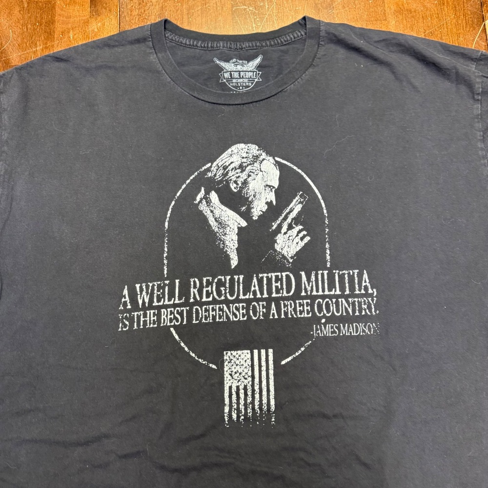 We The People Holsters Graphic Tee Mens 3XL Black James‎ Madison 2nd Amendment